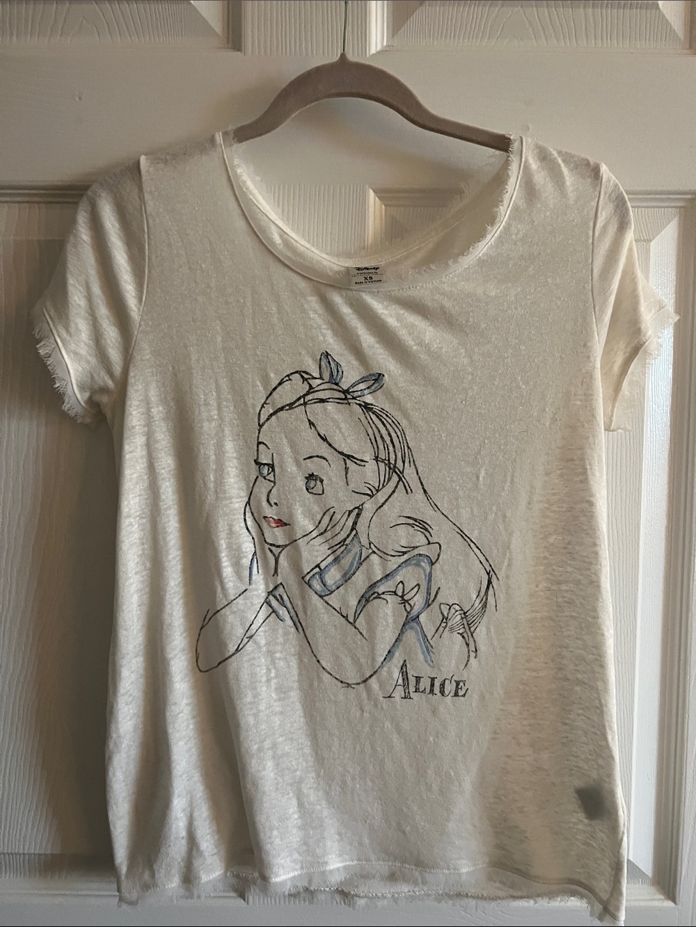 LC Lauren Conrad White Graphic Alice Tee